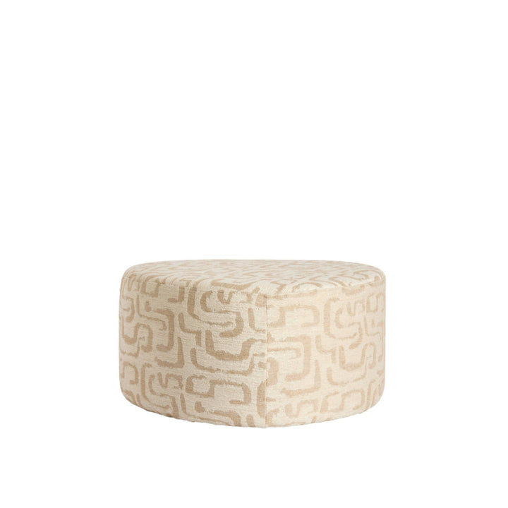 Pouf 68x68x35 cm LIBERIA beige+sand