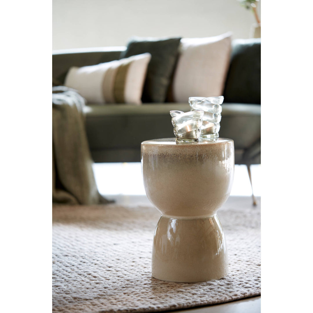 Kruk Ø28,5x42 cm FINCA keramiek glans crème