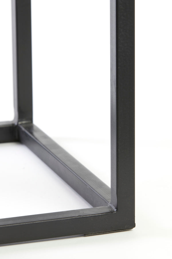 Pilaar 2 stuks BRYSON hout mat zwart