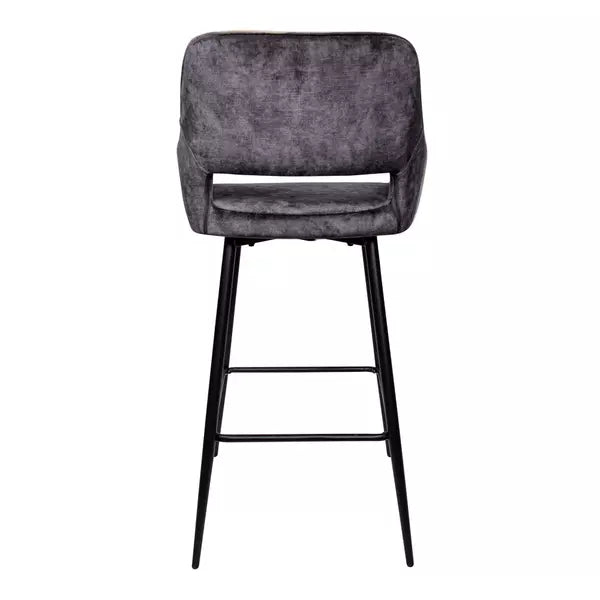 PTMD barkruk Fallon velvet antraciet
