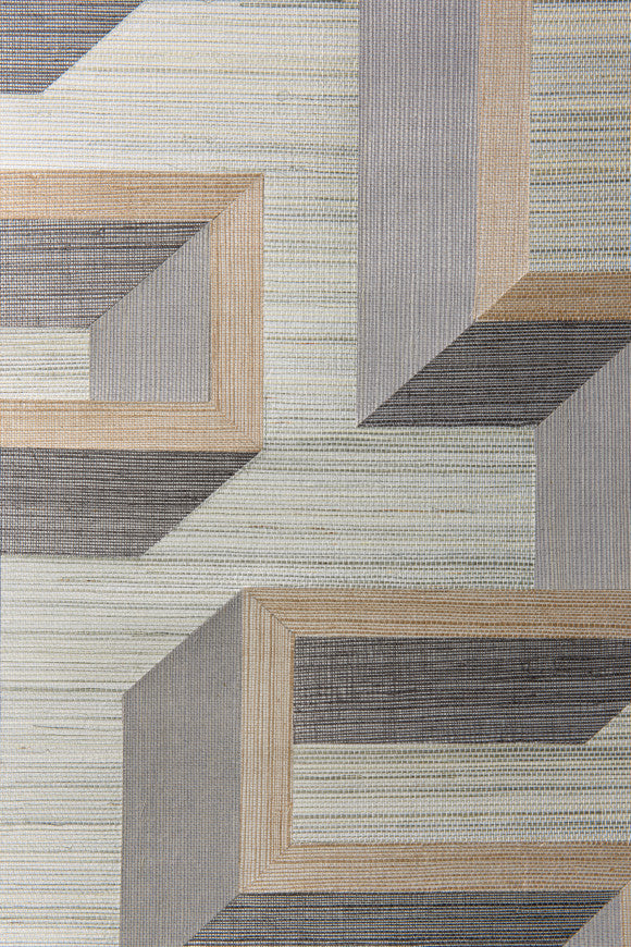 Arte Marqueterie behang Detour Silver Linen 72700
