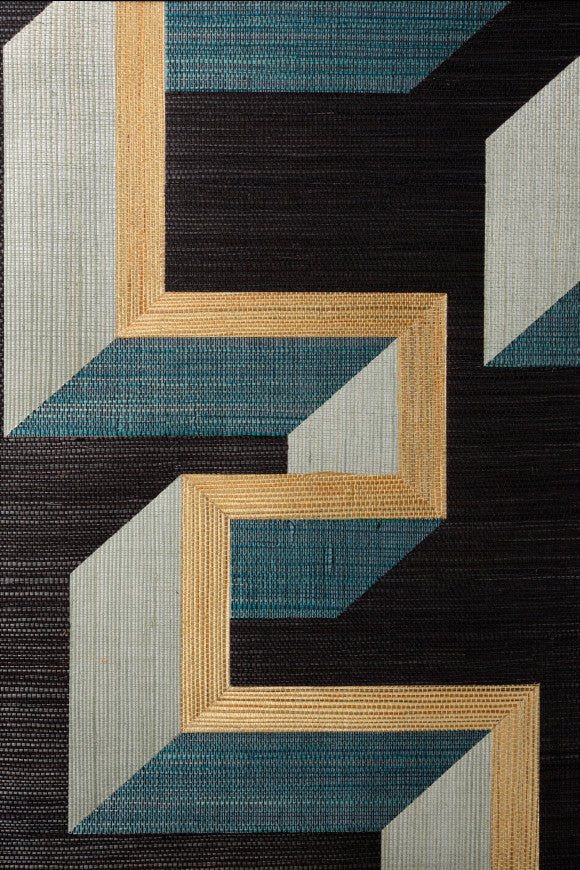 Arte Marqueterie behang Detour Teal 72703