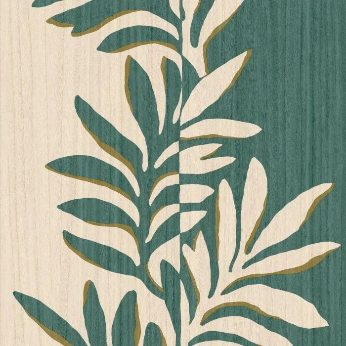Casamance Lanzea behang Rama Ivoire/Emeraude 75601222