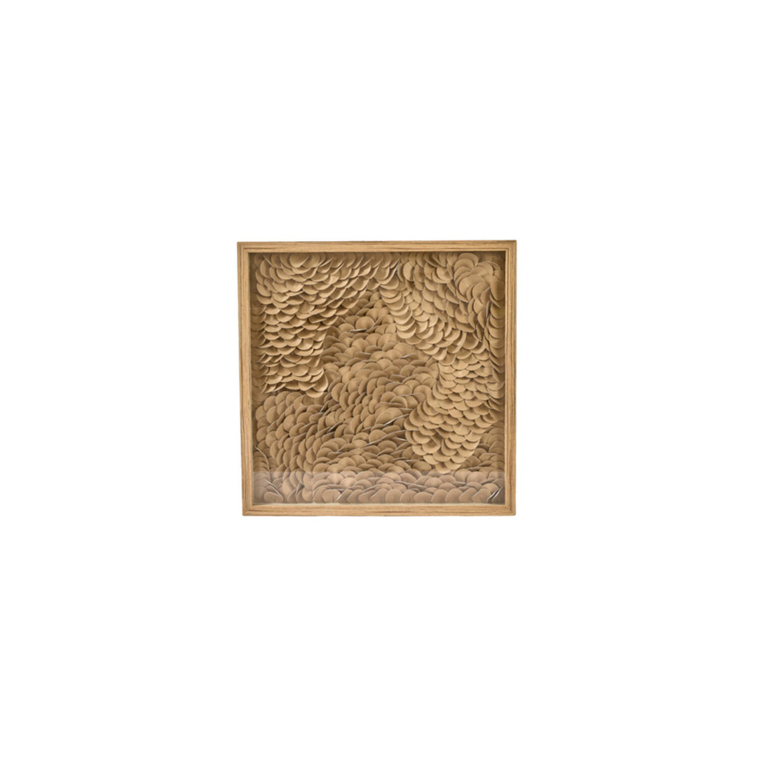 Wand ornament 60x4x60 cm XELHU sand+natural