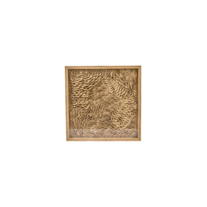Wand ornament 60x4x60 cm XELHU sand+natural