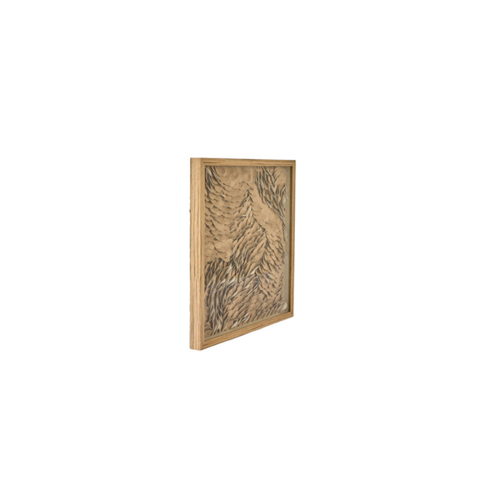 Wand ornament 60x4x60 cm XELHU sand+natural