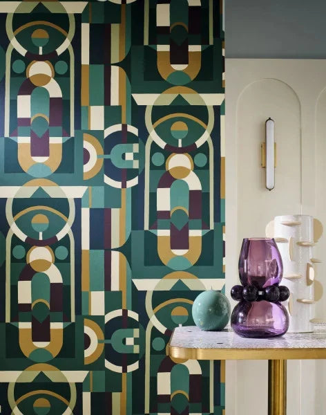 Casamance Faubourg Des Lumieres behang Vitrail 76250610