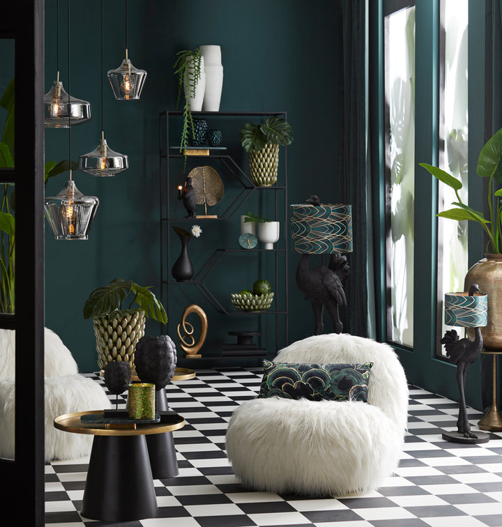 Salontafel Popeta - Antiek Brons/Zwart - Ø60cm