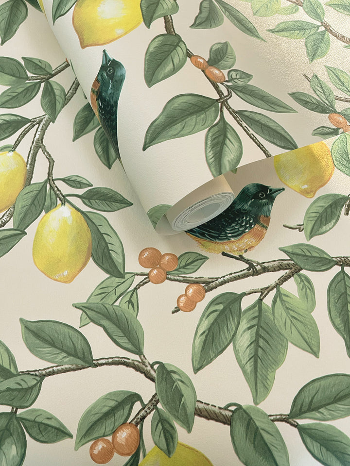 Dutch First Class Tales of the Manor behang Ponderosa Cream Orange 91890