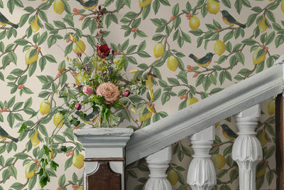 Dutch First Class Tales of the Manor behang Ponderosa Cream Orange 91890