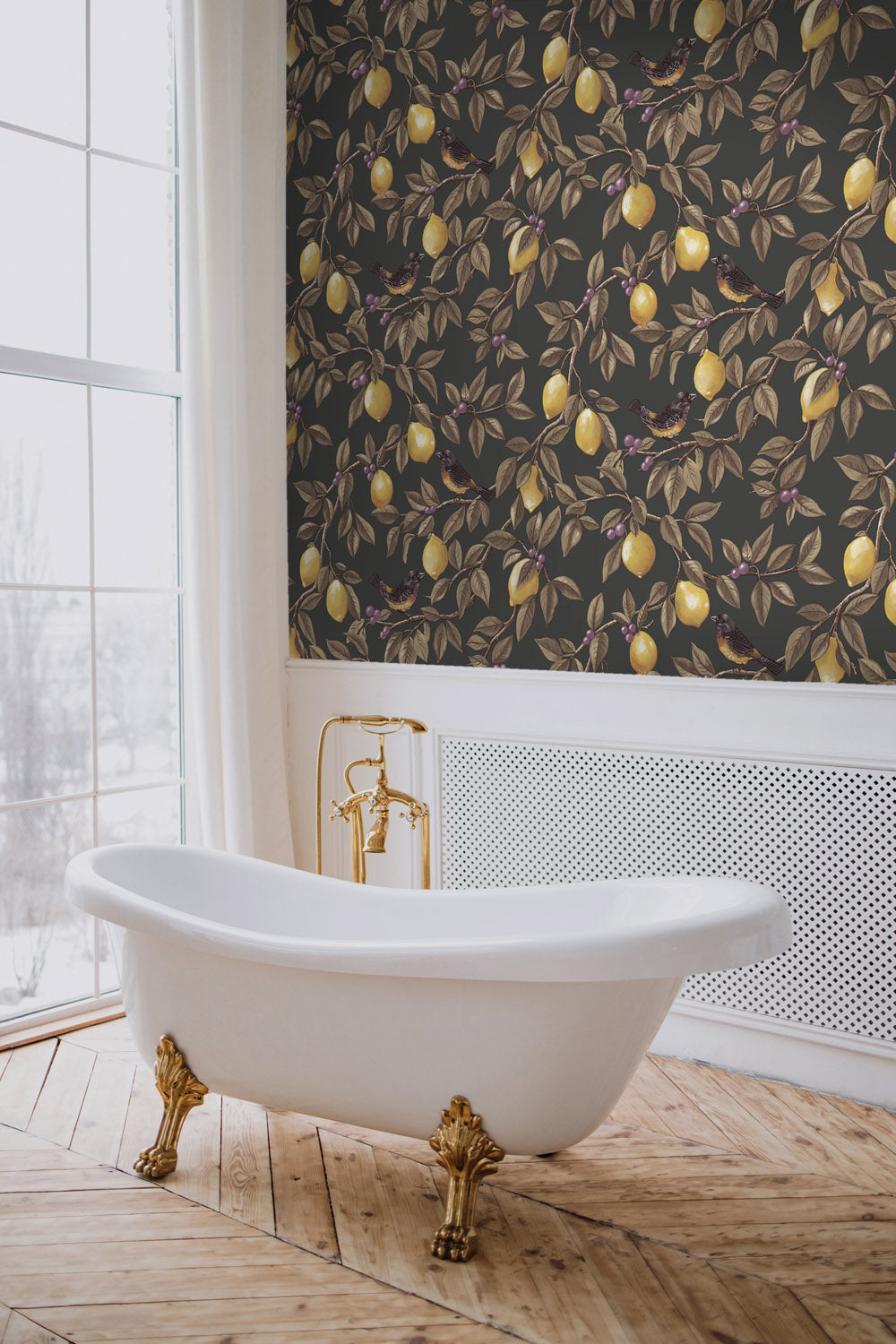 Dutch First Class Tales of the Manor behang Ponderosa Charcoal 91892