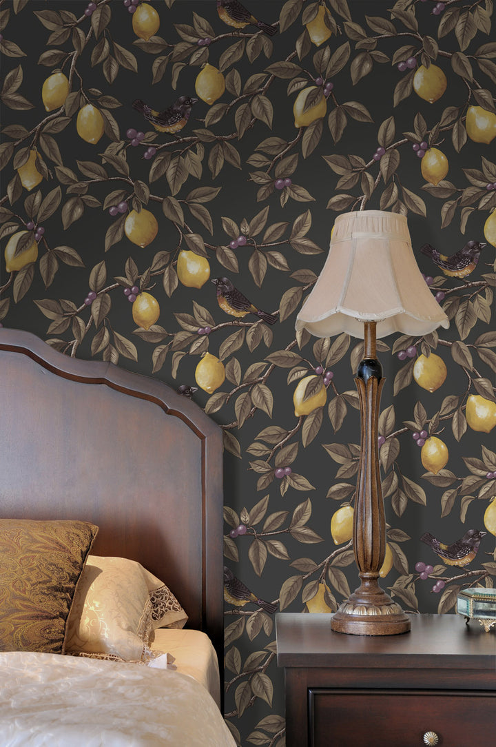 Dutch First Class Tales of the Manor behang Ponderosa Charcoal 91892