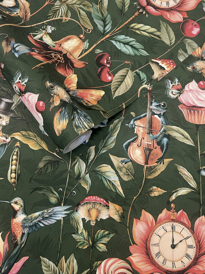 Dutch First Class Tales of the Manor behang Tales of the Manor Elysium Emerald Green 91941