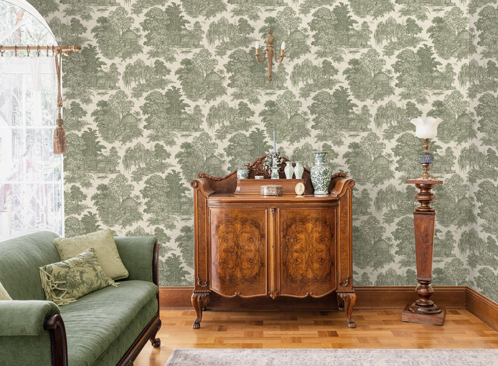 Dutch First Class Tales of the Manor behang Tales of the Manor Blenheim Green 91970