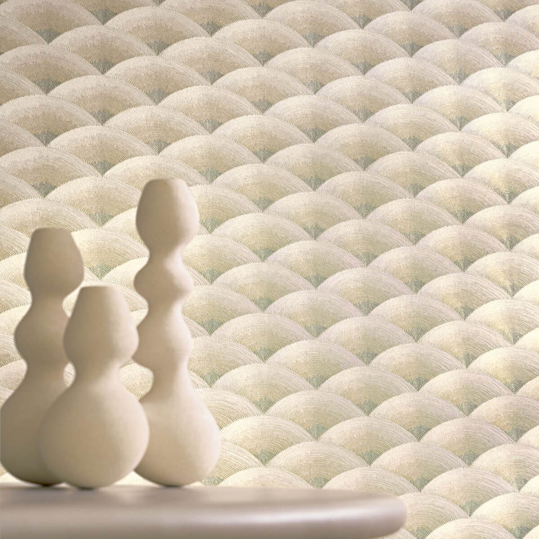 Casamance Nami  SABLE/EUCALYPTUS  – 70091018 Oosters behang