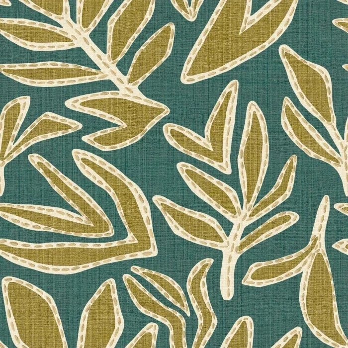 Casamance Lanzea behang Lanzea Emeraude/Olive 77640304
