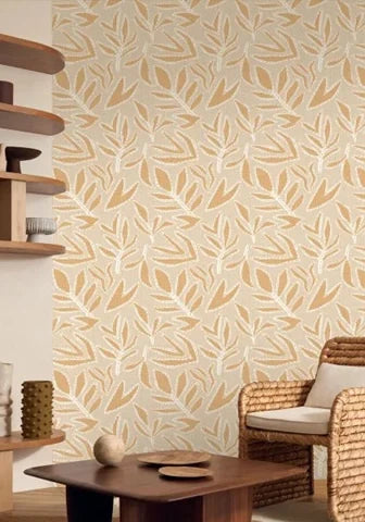 Casamance Lanzea behang Lanzea Sable/Vanille 77640100