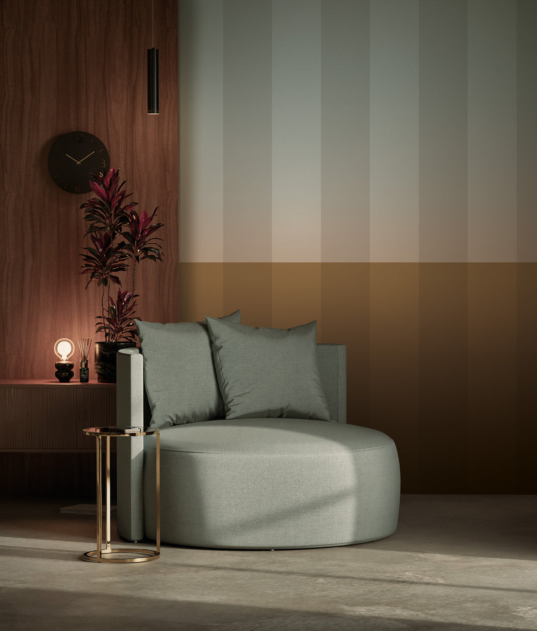 Gradient Stripes Multicolor | Strepen behang door Frans Uyterlinde FU-022
