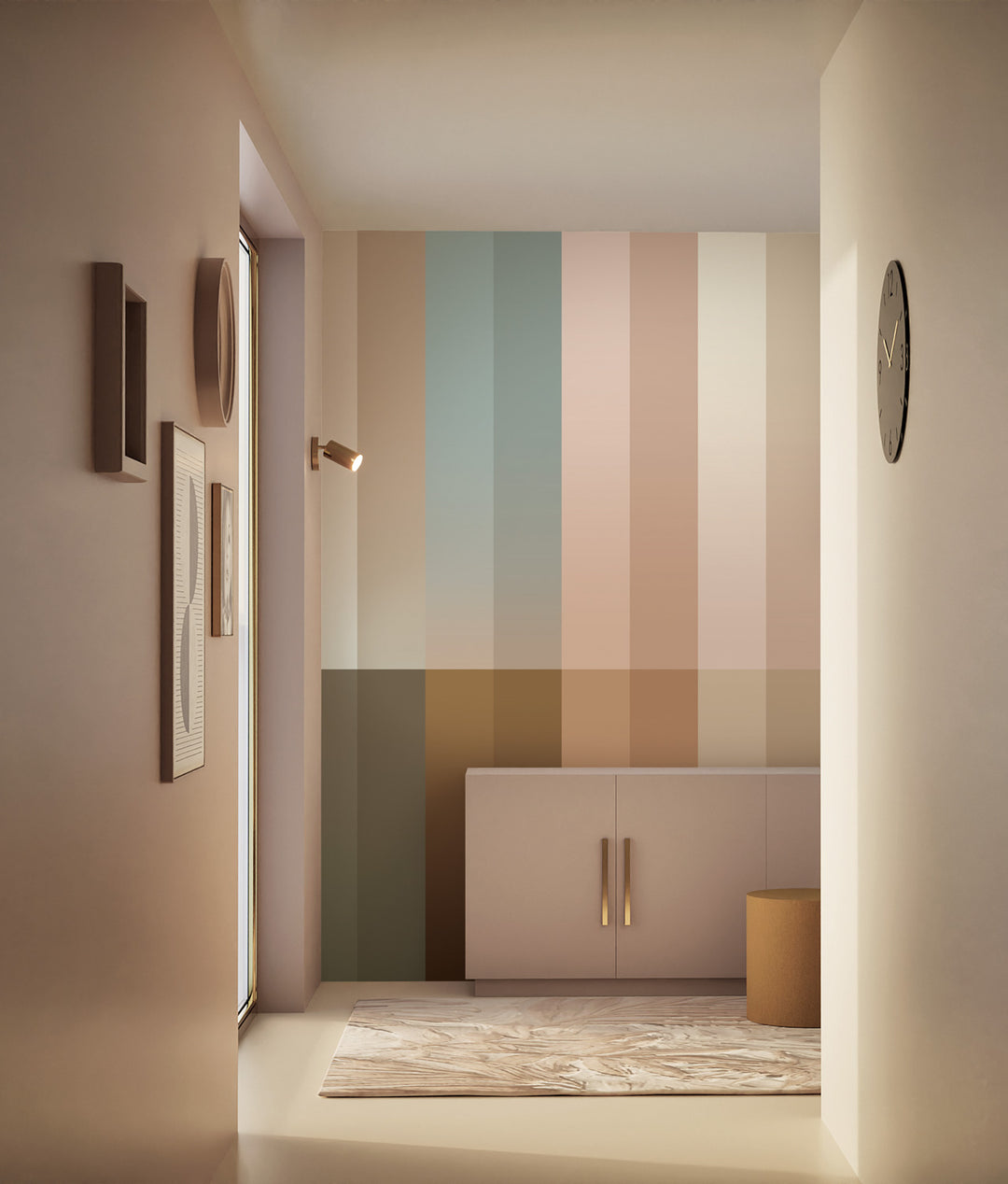 Gradient Stripes Multicolor | Strepen behang door Frans UyterlindeFU-024