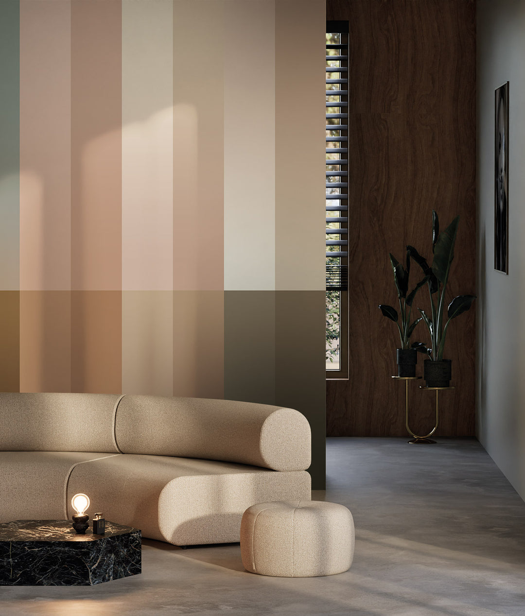 Gradient Stripes Multicolor | Strepen behang door Frans UyterlindeFU-026