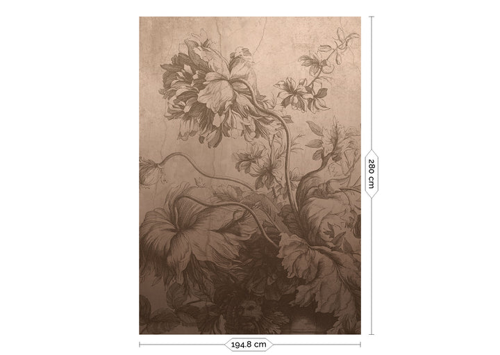Gradient Flowers | Bloemen behang door Frans Uyterlinde | Nude FU-030