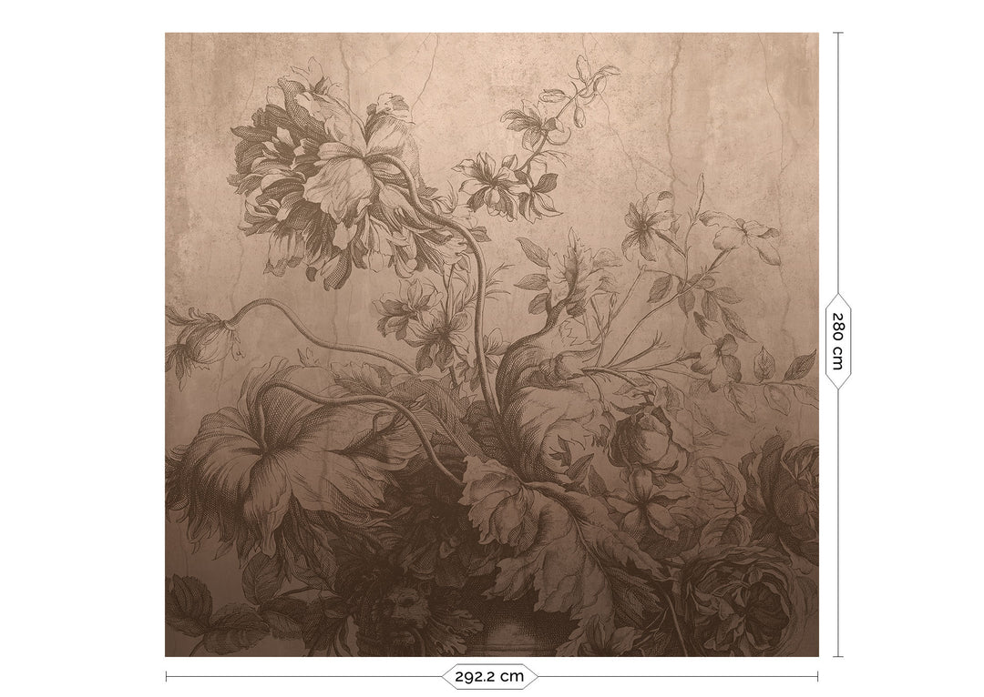 Gradient Flowers | Bloemen behang door Frans Uyterlinde | Nude FU-031