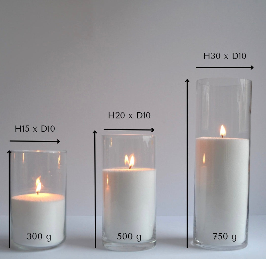 Elegance of Light powder candle 330gram wit