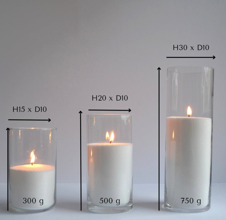 Elegance of Light powder candle 330gram wit