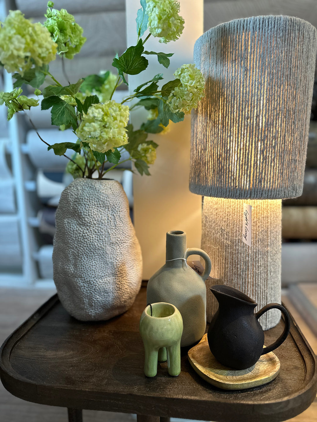 Theelicht Katni keramiek groen 7,5 x 10,5