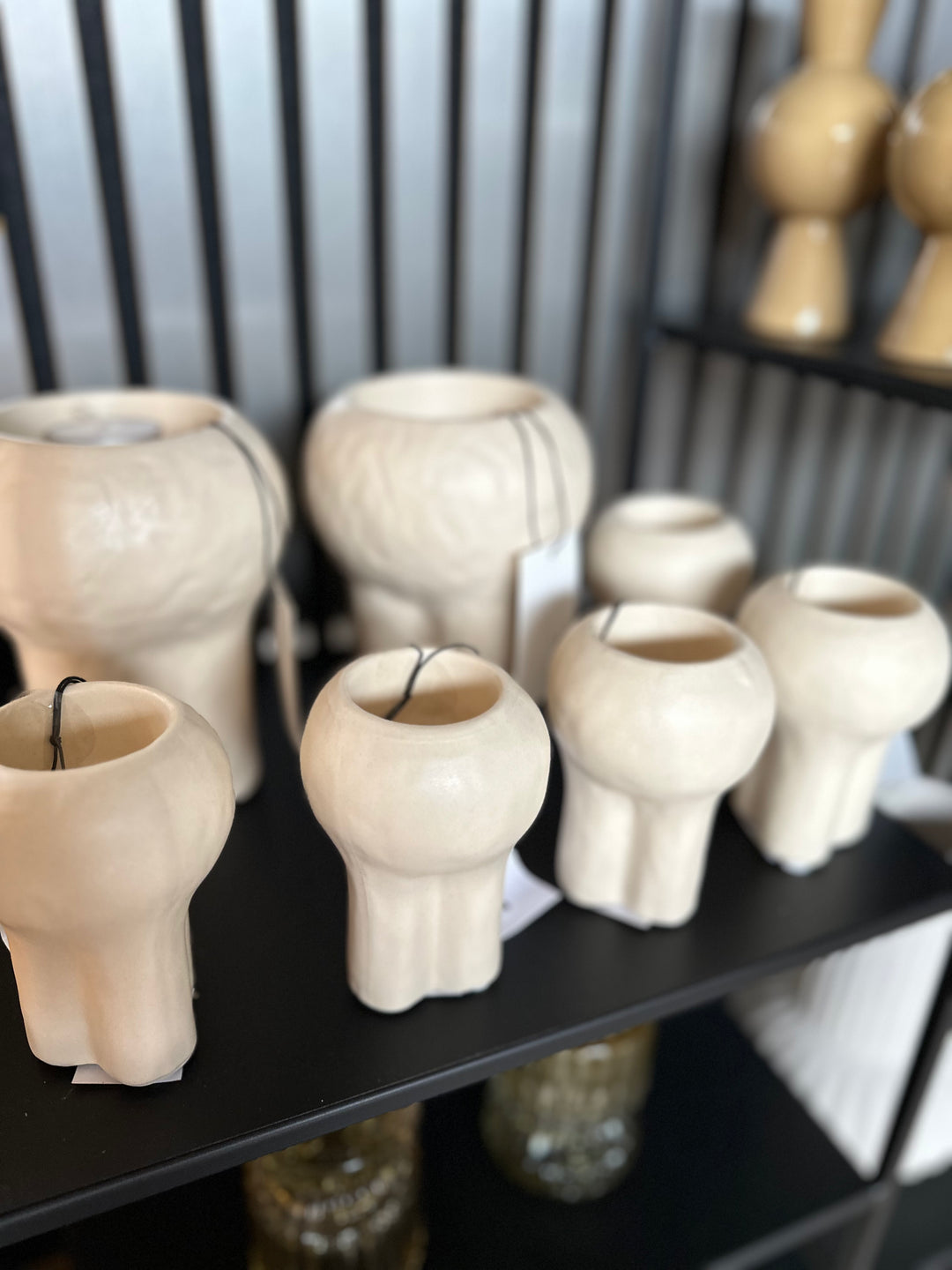 Theelicht Kitna keramiek creme