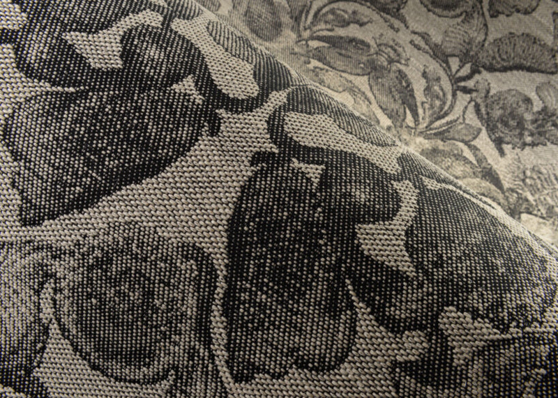 Arte Moooi Green House behang Coccinella Bella Jacquard Black & Ivory MO5002