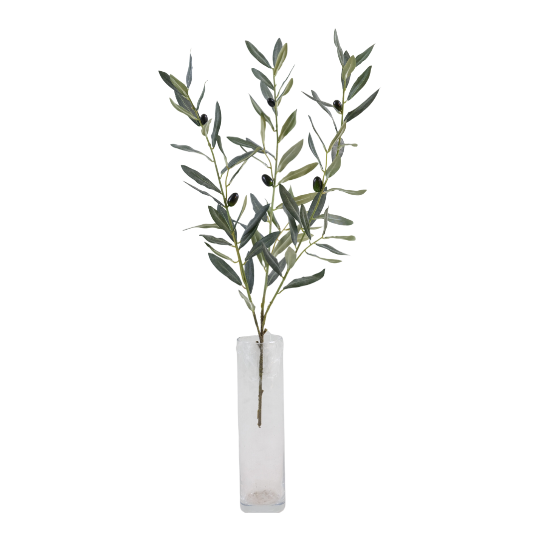 Zijde bloem Olijftak 70cm (set van 3)