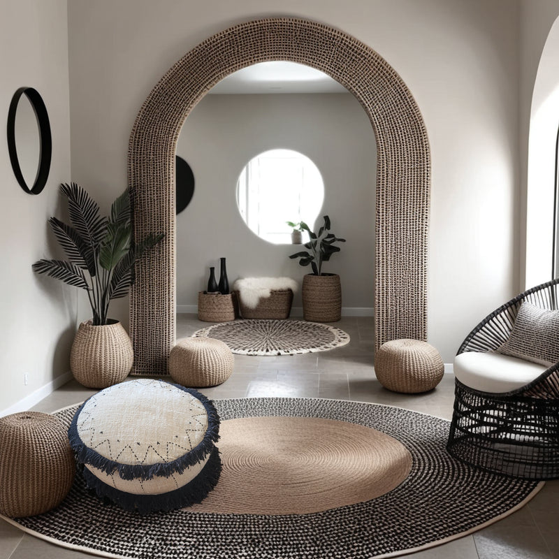 Boho Modern Japandi Design Poef