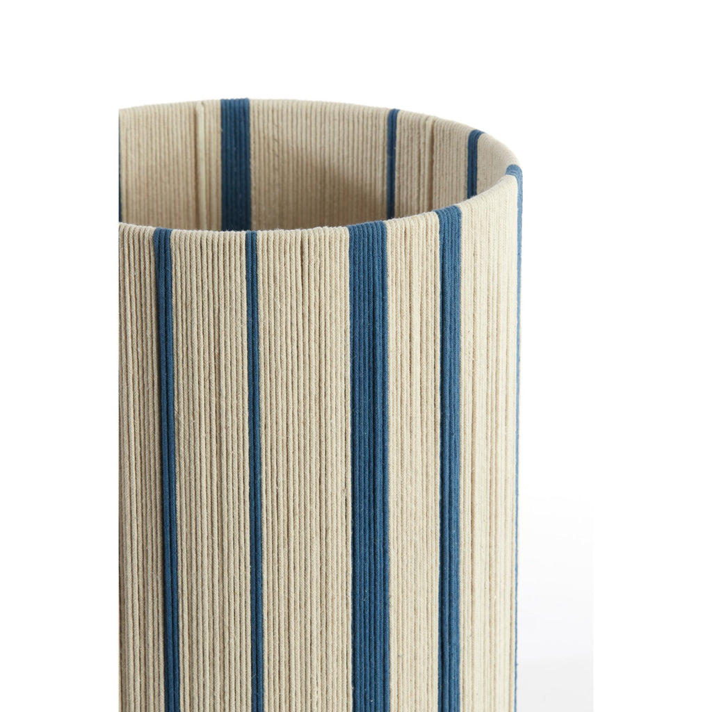 Cilinder lampenkap Medan - Crème blauw - Ø30cm