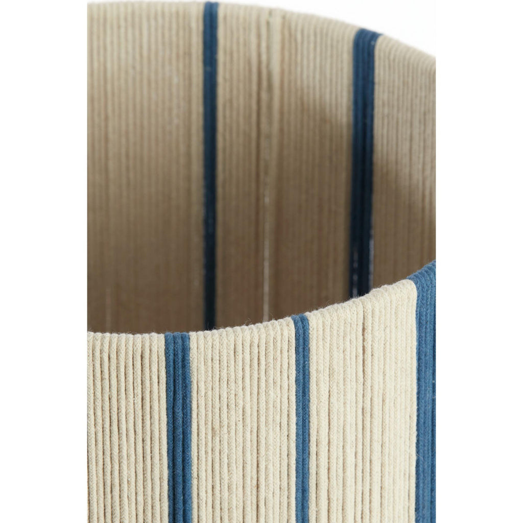Cilinder lampenkap Medan - Crème blauw - Ø30cm