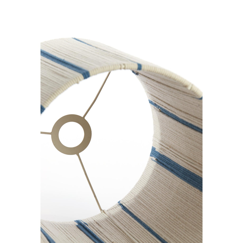Cilinder lampenkap Medan - Crème blauw - Ø30cm