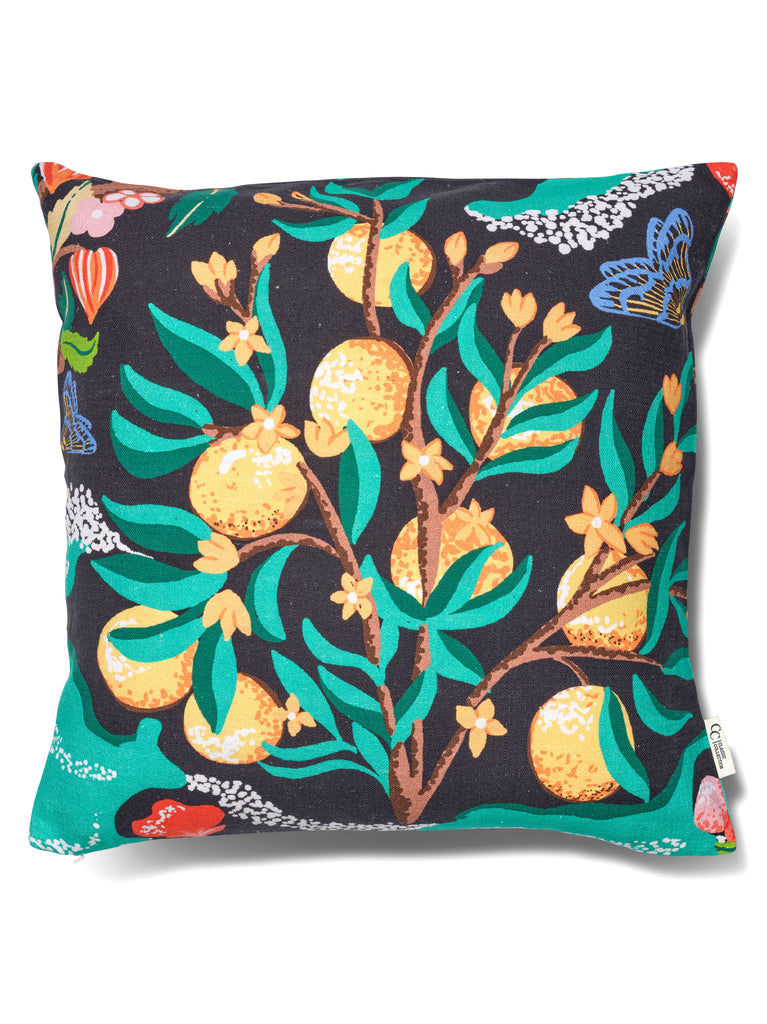 Kussenhoes Botanisch Oranje Zwart