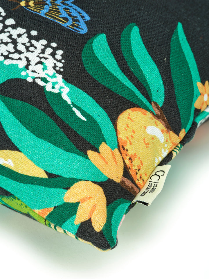 Kussenhoes Botanisch Oranje Zwart