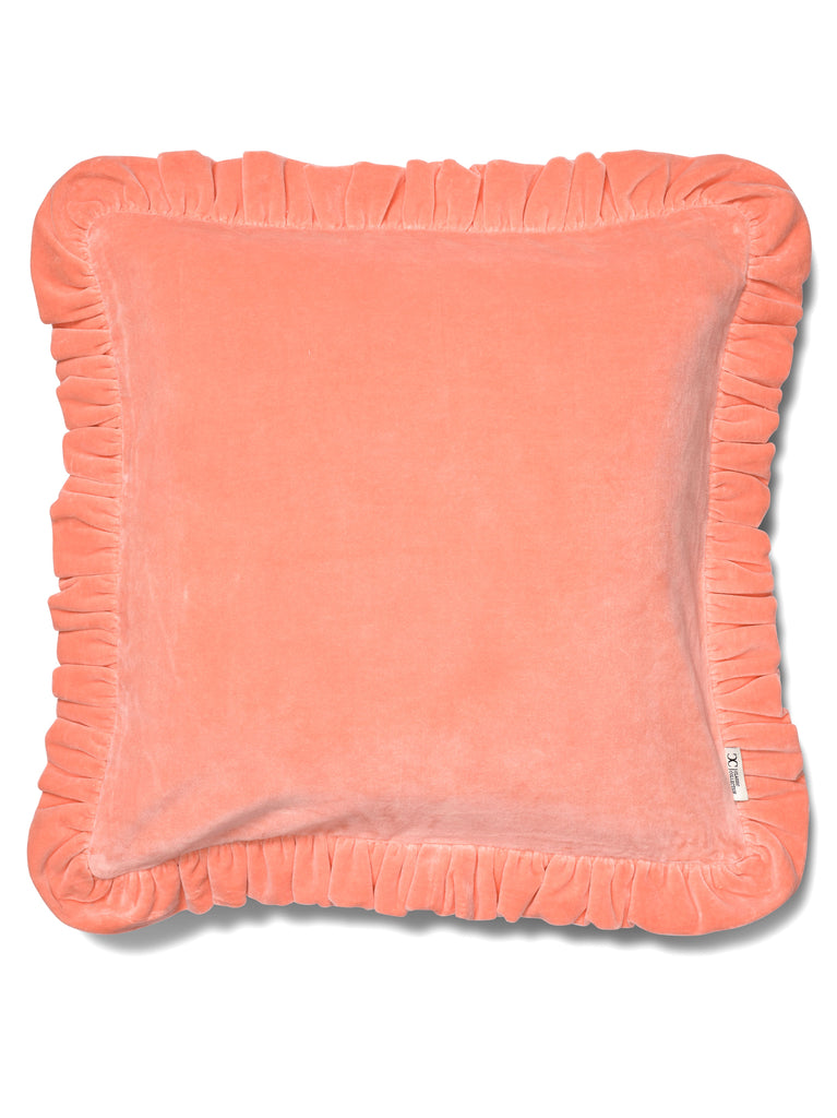 Kussenhoes met ruches roze