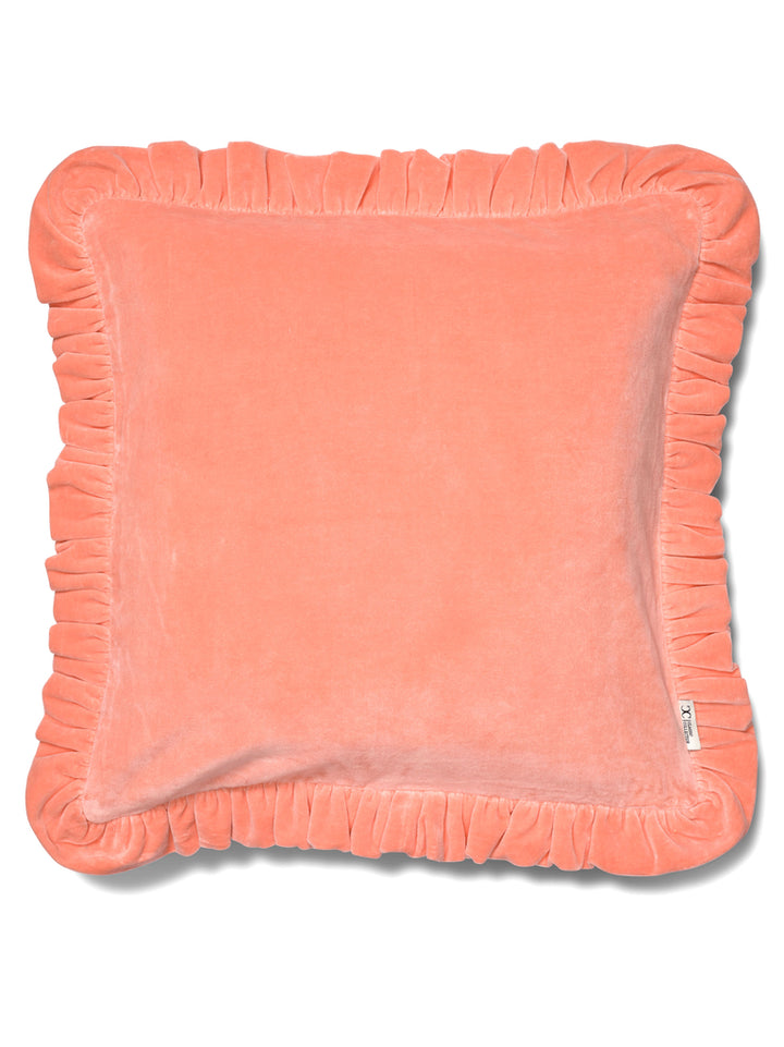 Kussenhoes met ruches roze