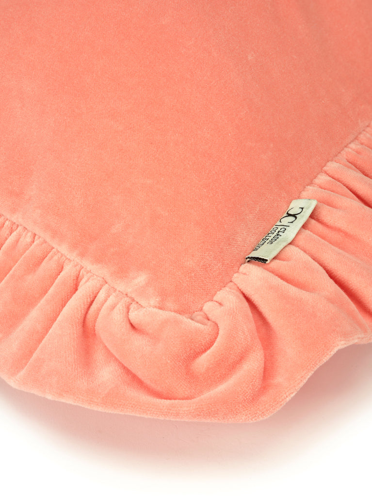 Kussenhoes met ruches roze