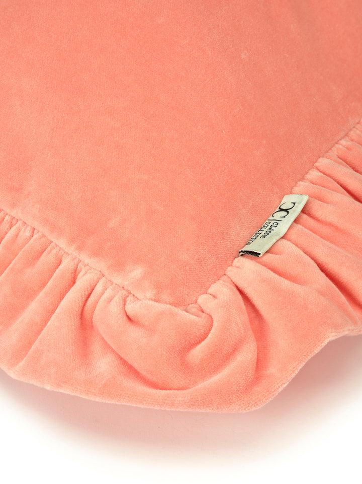 Kussenhoes met ruches roze