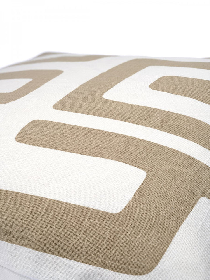 Kussenhoes Labyrint Eenvoudig Taupe