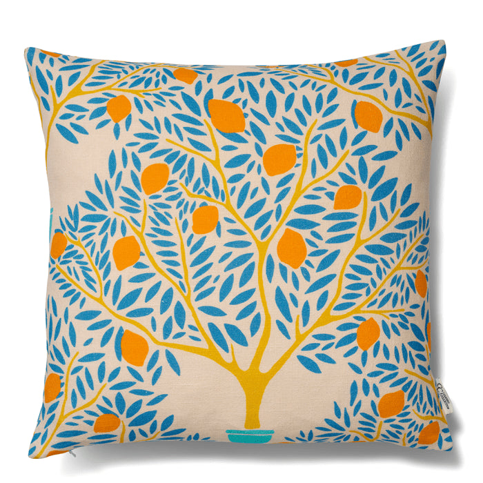 Kussenhoes Citroentuin Blauw