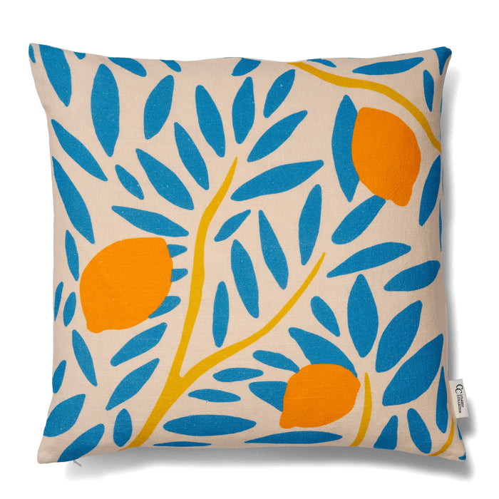 Kussenhoes Zonnige Citrus Blauw