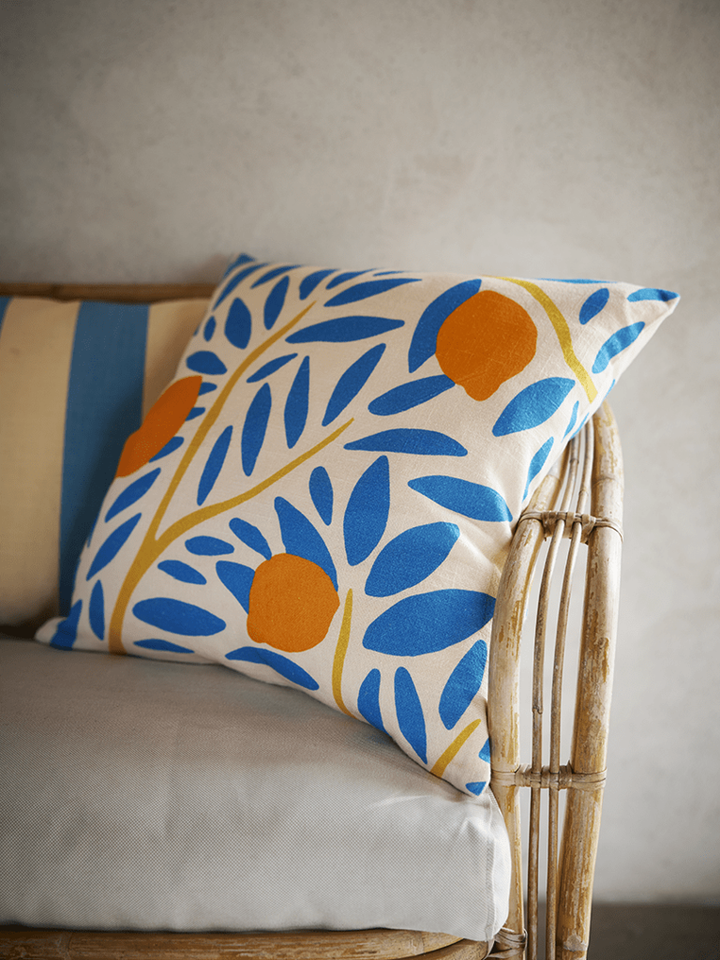 Kussenhoes Zonnige Citrus Blauw