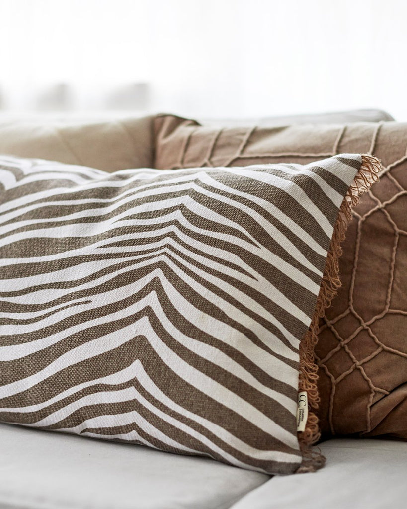 Kussen Zebra Eenvoudig Taupe