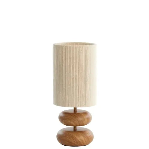 Tafellamp Danialo hout + touw