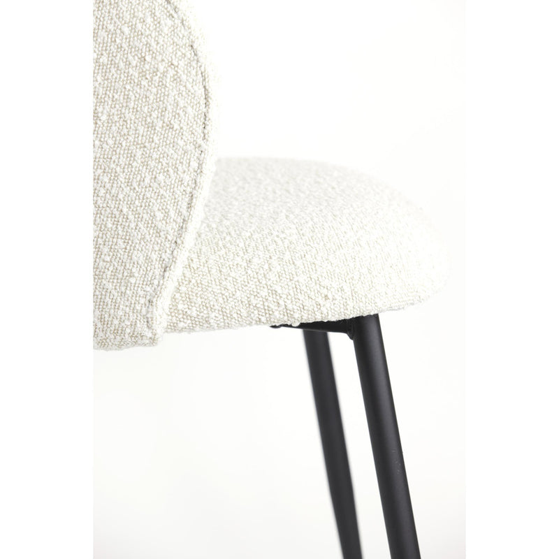 Eetkamerstoel Elyna 2 stuks - Crème - 56x55x79cm