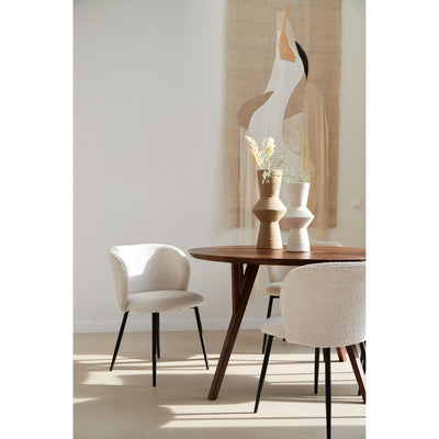 Eetkamerstoel Elyna 2 stuks - Crème - 56x55x79cm